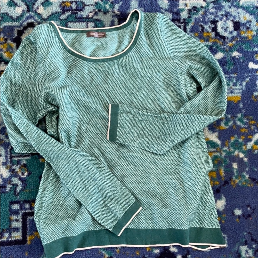 The north face green knit sweater